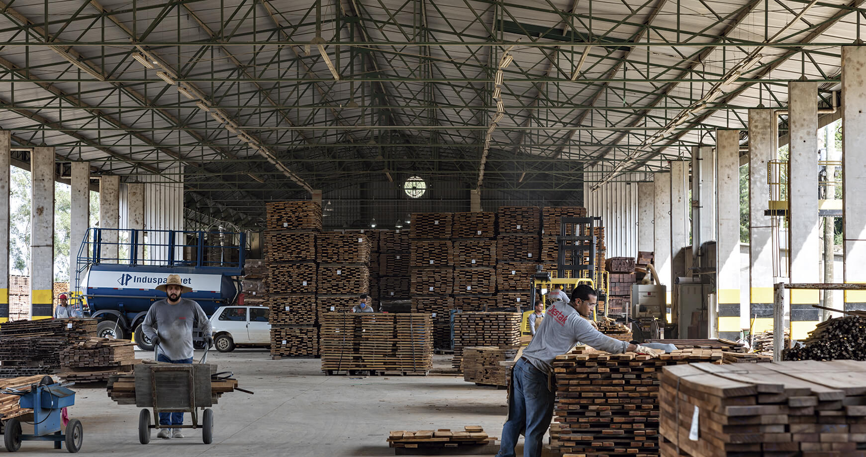 Workers Woorking at Indusparquet's Warehouse