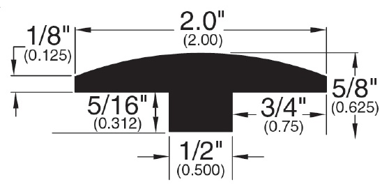 3/4 T- Molding Diagram