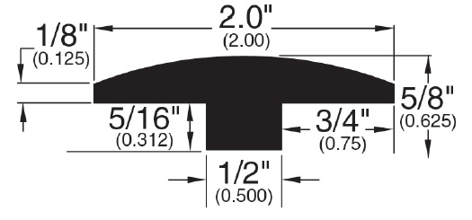 3/8 T- Molding Diagram