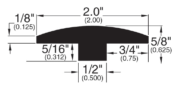 5/8 T- Molding Diagram